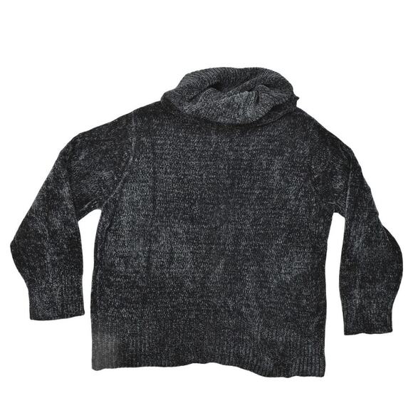 Loft Black Pullover Sweater 2XL Polyester Knit Turtle Neck Soft Heavy - Picture 1 of 8